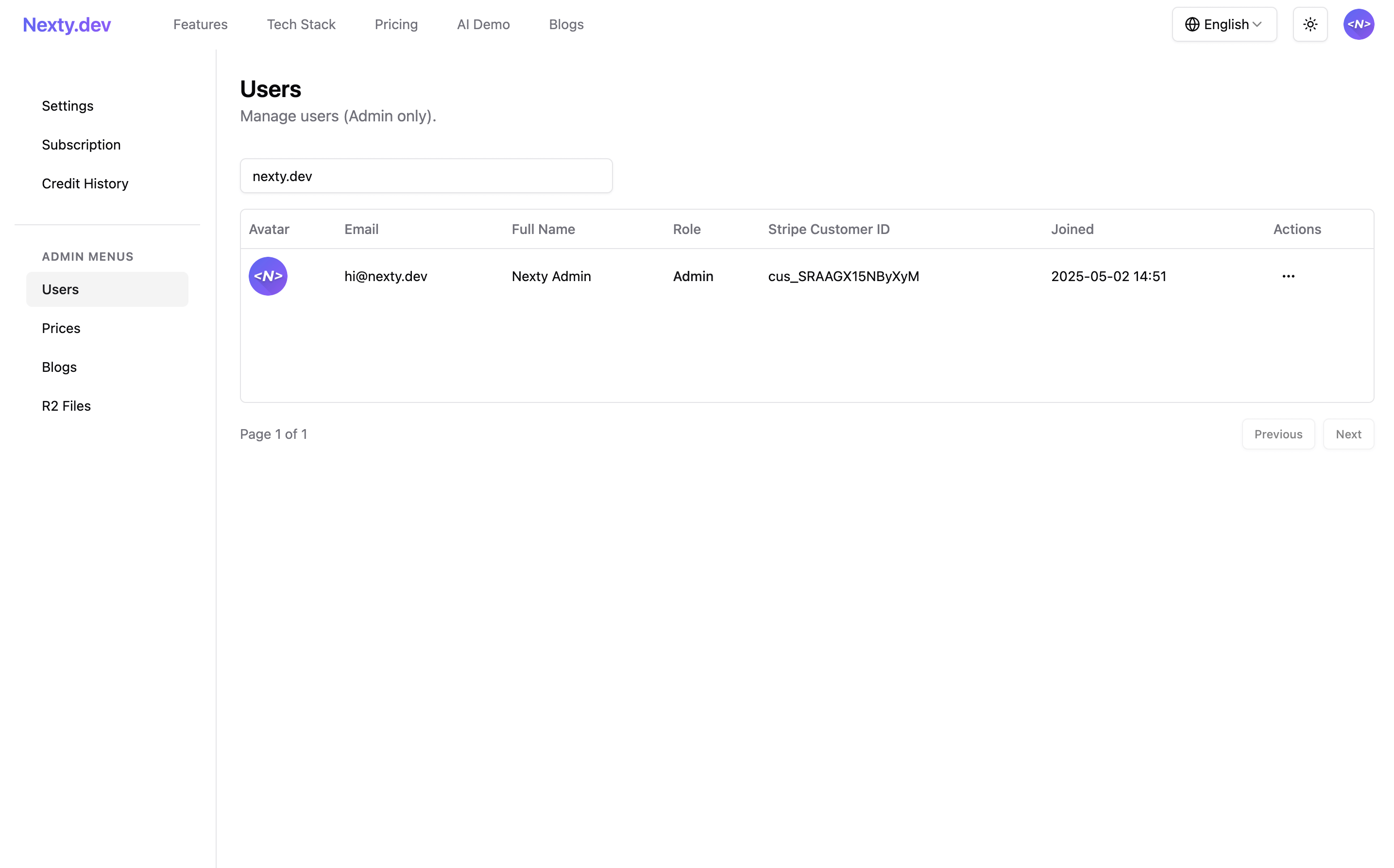 管理ダッシュボード